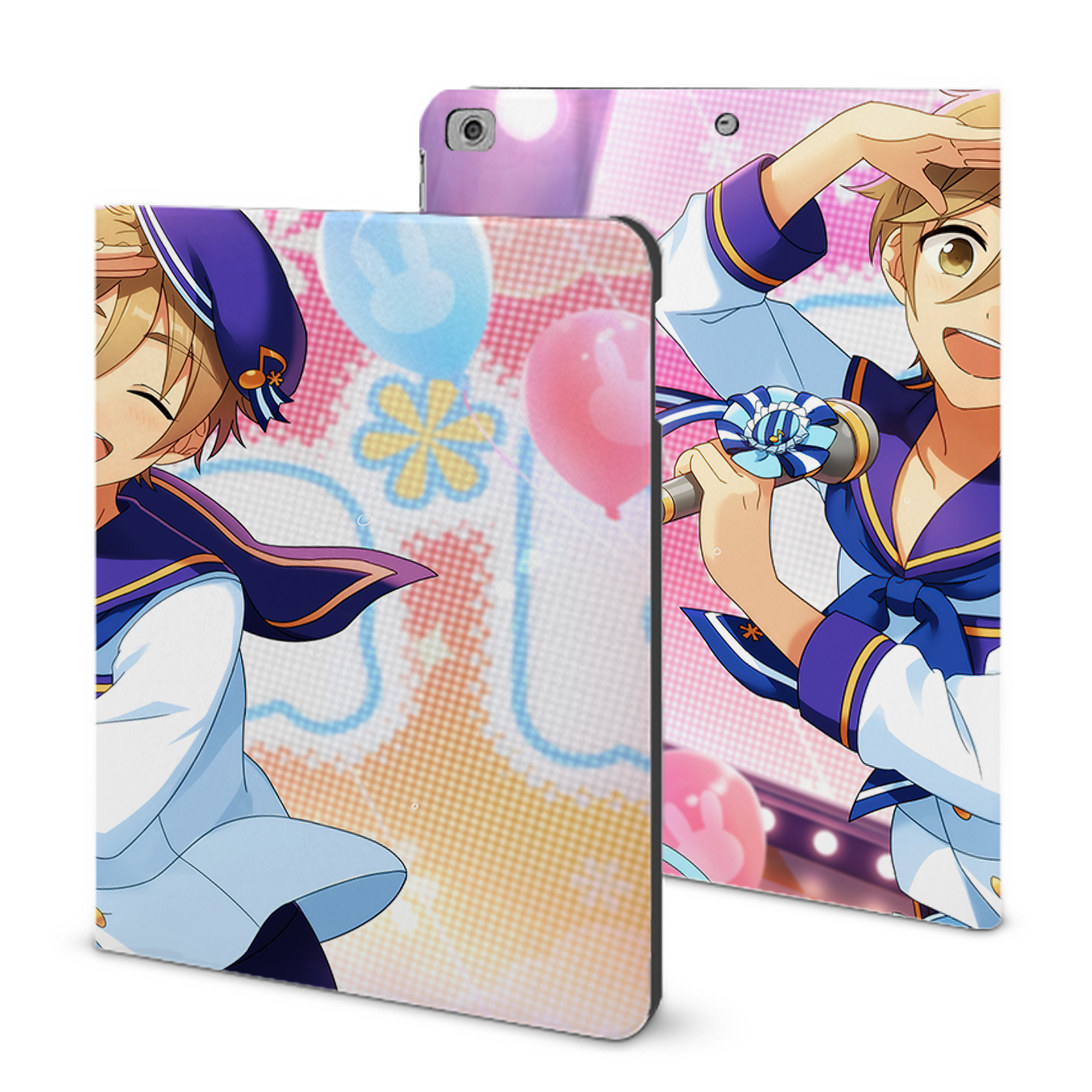 （画像用） あんさんぶるスターズ! Ensemble Stars IPad ケース ブック型 PUレザー TPU 耐衝撃 軽量 薄型 ペン収納なし 全面保護 IPad 各モデル対応